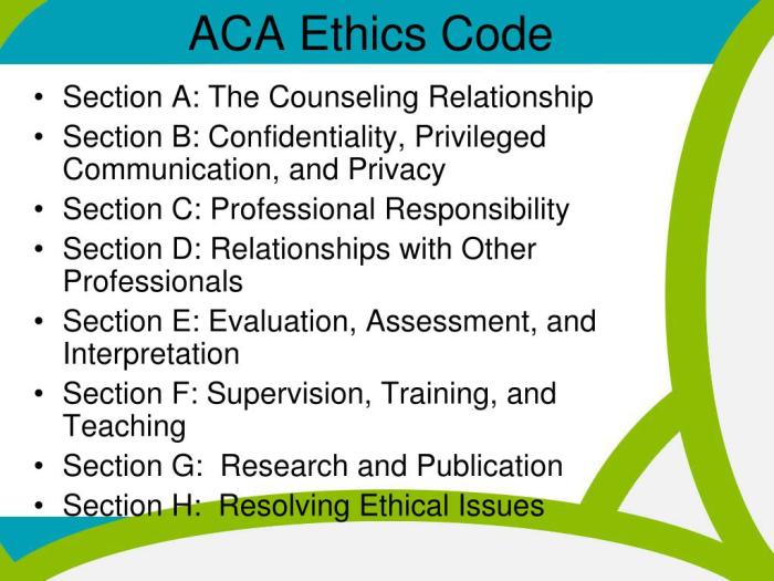 Aca code of ethics on suicidal clients