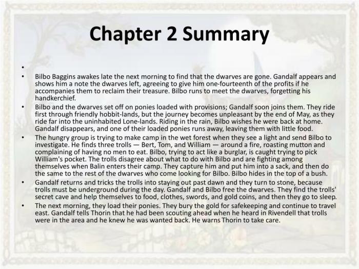 The hobbit summary chapter 2