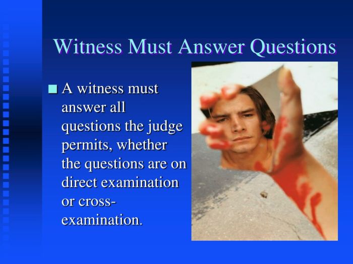 I am a witness reading plus answers