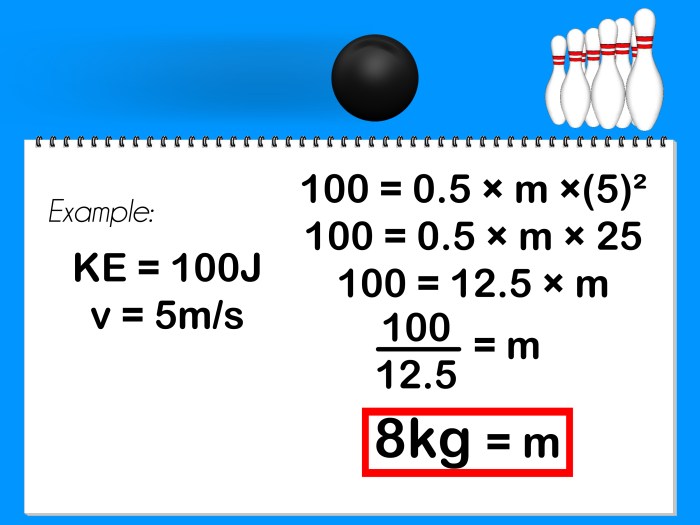 Find the total kinetic energy ktot of the dumbbell.