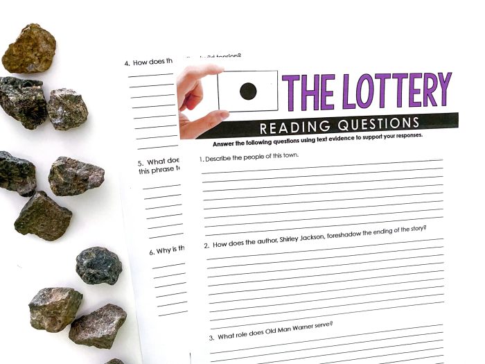 The lottery shirley jackson questions and answers