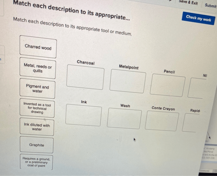 Match each description to the appropriate tool